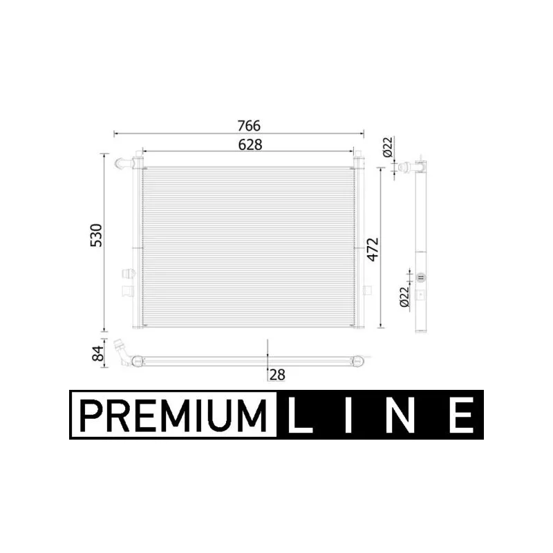 Radiateur, refroidissement du moteur MAHLE CR 936 000P