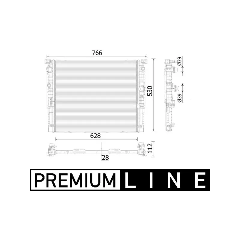 Radiateur, refroidissement du moteur MAHLE CR 937 000P
