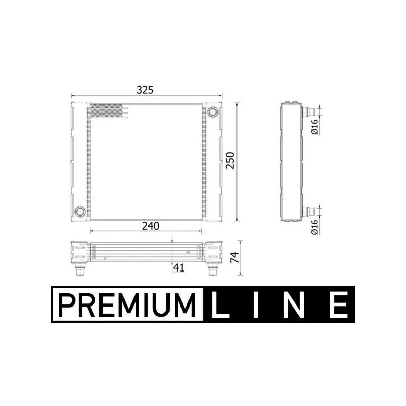 Radiateur, refroidissement du moteur MAHLE CR 940 000P