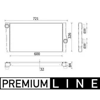 Radiateur, refroidissement du moteur MAHLE CR 957 000P