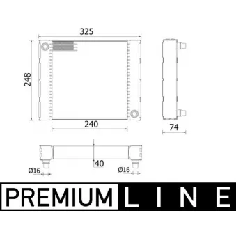 Radiateur, refroidissement du moteur MAHLE CR 958 000P