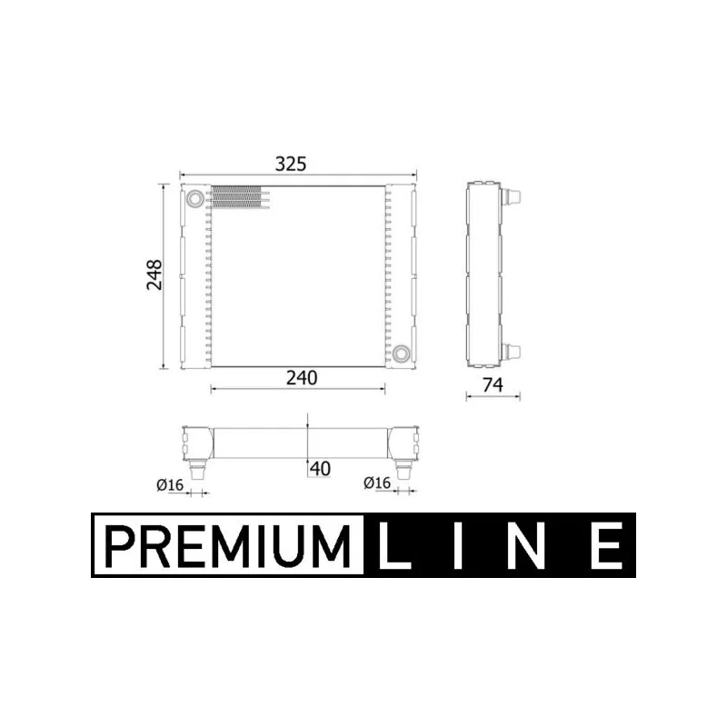 Radiateur, refroidissement du moteur MAHLE CR 958 000P