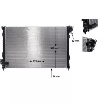 Radiateur, refroidissement du moteur MAHLE CR 983 000S