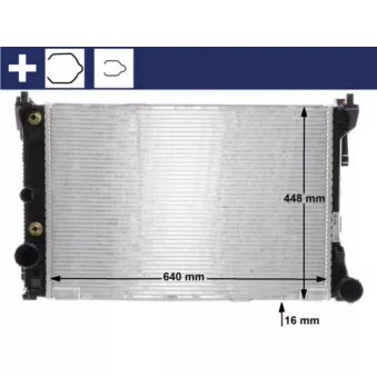 Radiateur, refroidissement du moteur MAHLE CR 988 000S