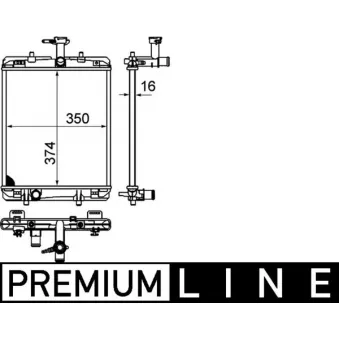 Radiateur, refroidissement du moteur MAHLE CR 998 000P