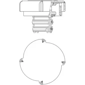 Bouchon, réservoir de liquide de refroidissement MAHLE CRB 21 000P