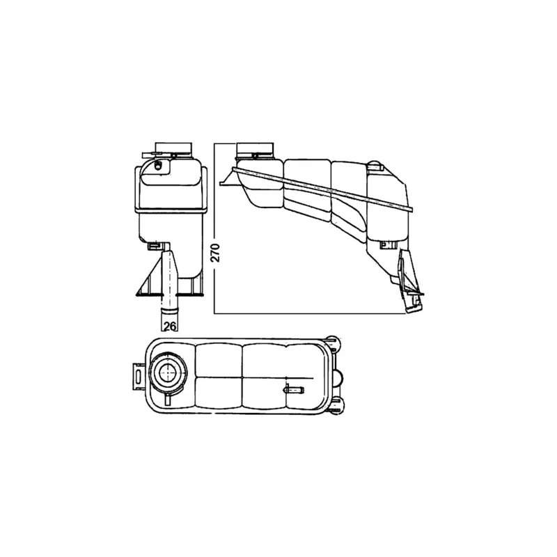 Vase d'expansion, liquide de refroidissement MAHLE CRT 117 000S