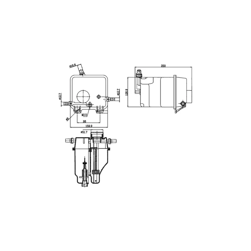 Vase d'expansion, liquide de refroidissement MAHLE CRT 125 000S