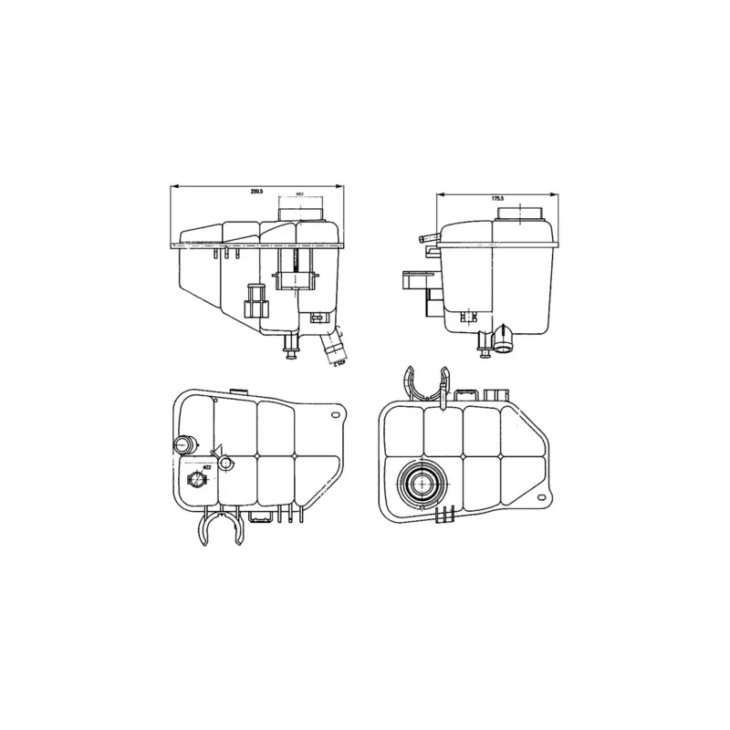 Vase d'expansion, liquide de refroidissement MAHLE CRT 126 000S