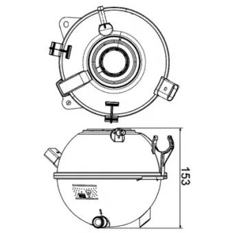 Vase d'expansion, liquide de refroidissement MAHLE CRT 19 000S