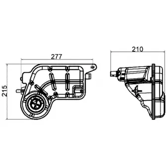 Vase d'expansion, liquide de refroidissement MAHLE CRT 20 000S