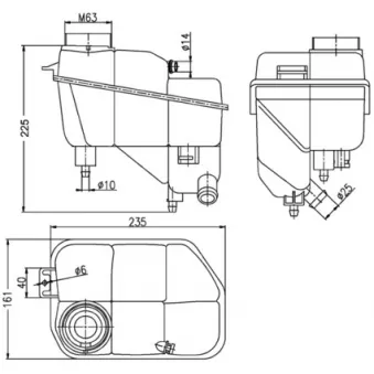 Vase d'expansion, liquide de refroidissement MAHLE