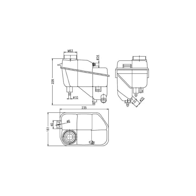 Vase d'expansion, liquide de refroidissement MAHLE CRT 202 000S