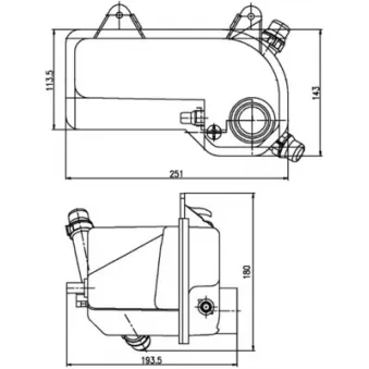 Vase d'expansion, liquide de refroidissement MAHLE