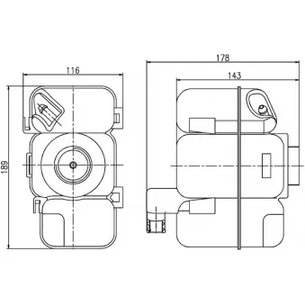 Vase d'expansion, liquide de refroidissement MAHLE CRT 206 000S