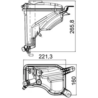 Vase d'expansion, liquide de refroidissement MAHLE CRT 207 000S