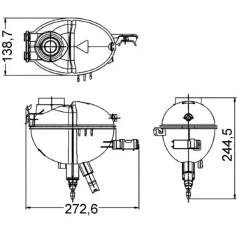Vase d'expansion, liquide de refroidissement MAHLE CRT 209 000S