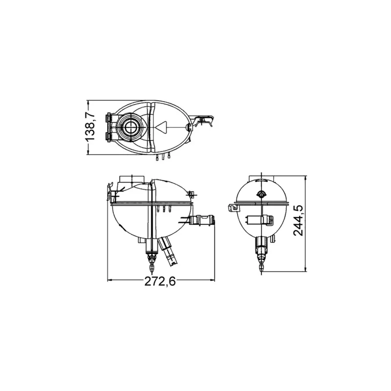 Vase d'expansion, liquide de refroidissement MAHLE CRT 209 000S