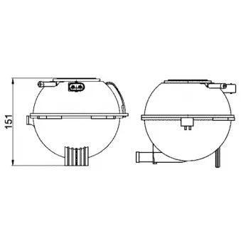 Vase d'expansion, liquide de refroidissement MAHLE CRT 22 000S