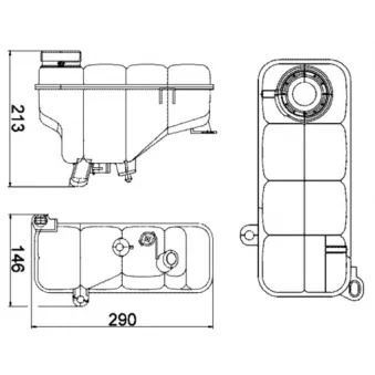 Vase d'expansion, liquide de refroidissement MAHLE CRT 5 000S