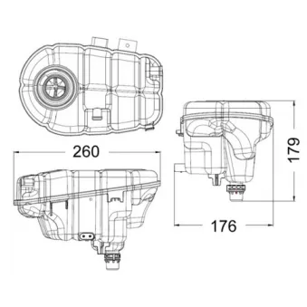 Vase d'expansion, liquide de refroidissement MAHLE