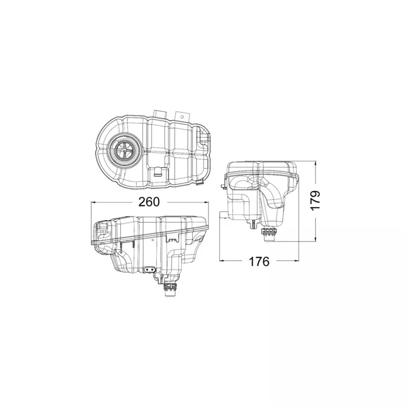 Vase d'expansion, liquide de refroidissement MAHLE CRT 60 000S