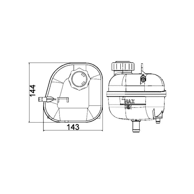 Vase d'expansion, liquide de refroidissement MAHLE CRT 85 001S