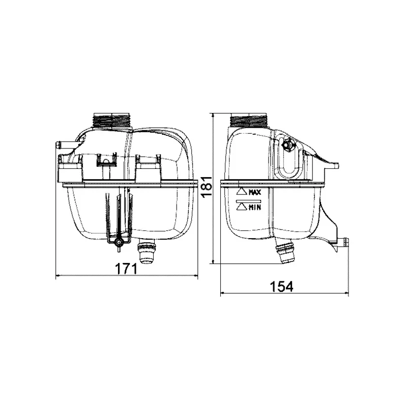 Vase d'expansion, liquide de refroidissement MAHLE CRT 87 001S