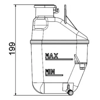 Vase d'expansion, liquide de refroidissement MAHLE CRT 88 001S