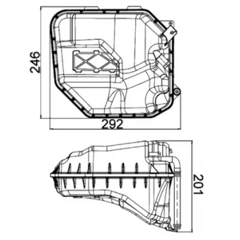Vase d'expansion, liquide de refroidissement MAHLE CRT 9 000S