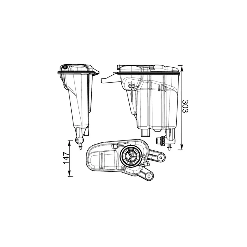 Vase d'expansion, liquide de refroidissement MAHLE CRT 95 000S