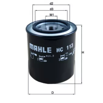 Filtre hydraulique, boîte automatique MAHLE HC 113