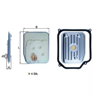 Filtre hydraulique, boîte automatique MAHLE HX 147KIT1