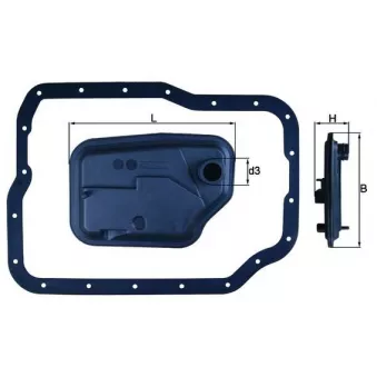Filtre hydraulique, boîte automatique MAHLE HX 149D