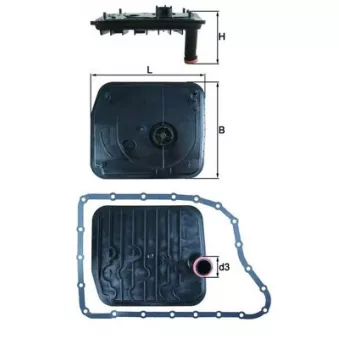 Filtre hydraulique, boîte automatique MAHLE HX 153D