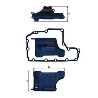 Filtre hydraulique, boîte automatique MAHLE HX 157D
