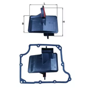 Filtre hydraulique, boîte automatique MAHLE HX 166D