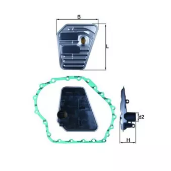Filtre hydraulique, boîte automatique MAHLE HX 167D