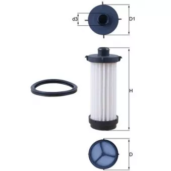 Filtre hydraulique, boîte automatique MAHLE HX 232D