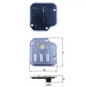 Filtre hydraulique, boîte automatique MAHLE HX 244