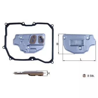 Filtre hydraulique, boîte automatique MAHLE HX 256D