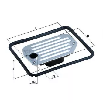 Filtre hydraulique, boîte automatique MAHLE HX 85D