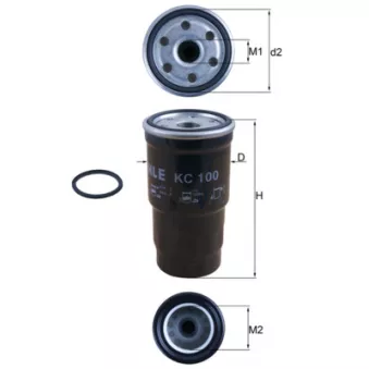 Filtre à carburant MAHLE KC 100D
