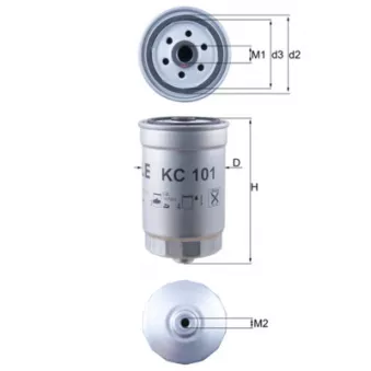 Filtre à carburant MAHLE KC 101