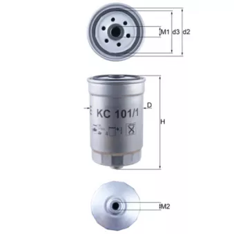 Filtre à carburant MAHLE KC 101/1