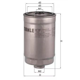 Filtre à carburant MAHLE KC 181