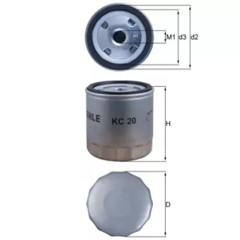 Filtre à carburant MAHLE KC 20