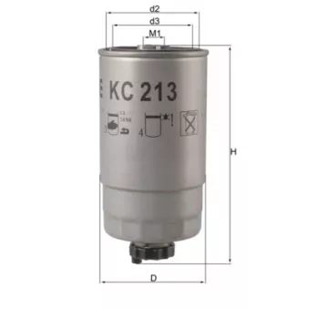 Filtre à carburant MAHLE KC 213
