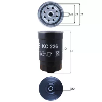 Filtre à carburant MAHLE KC 226
