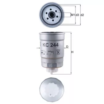 Filtre à carburant MAHLE KC 244